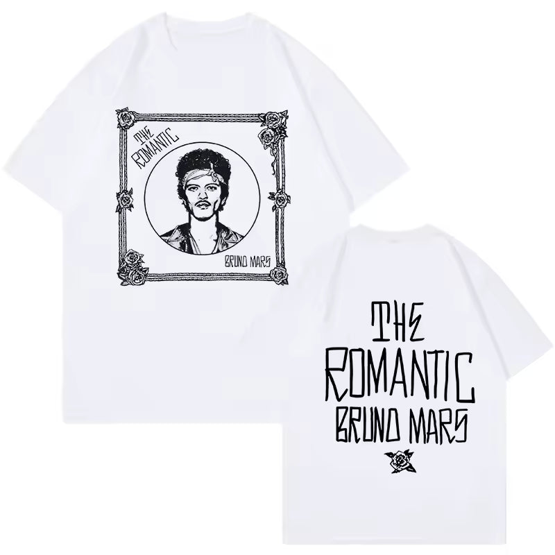Bruno Mars Print Vintage T-shirt The Romantic Tour 2026 Graphic T Shirt Men Women Fashion EU Size Short Sleeve Tshirt Clothes - AliExpress 200000345